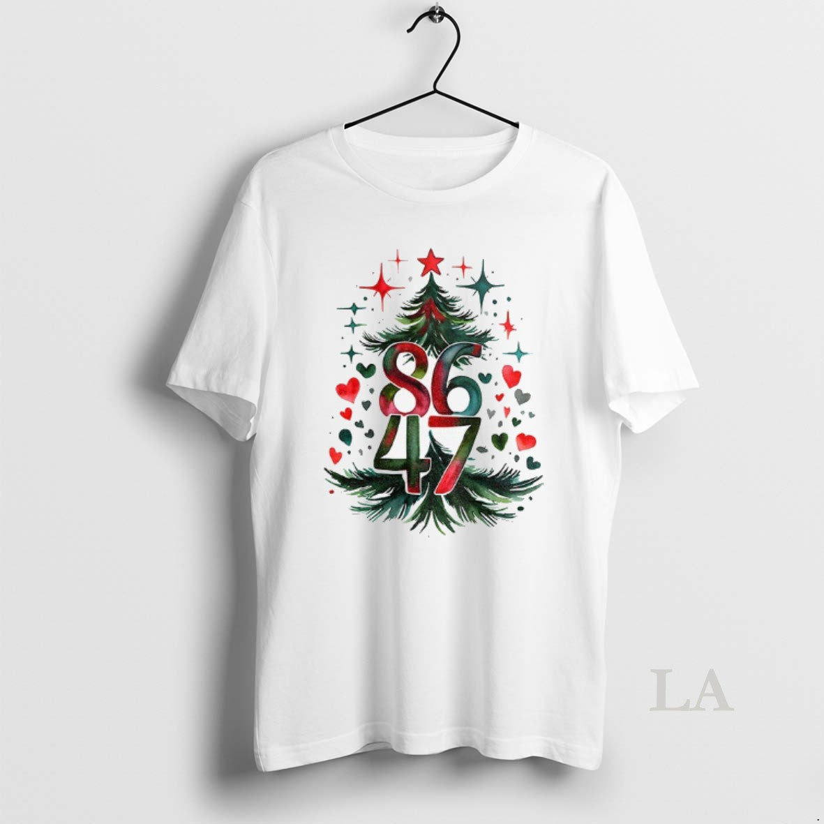 Original Christmas Tree Anti Trump 86 47 Anti Maga Democrat Progressive Merry Christmas Shirt Hoodie Sweatshirt