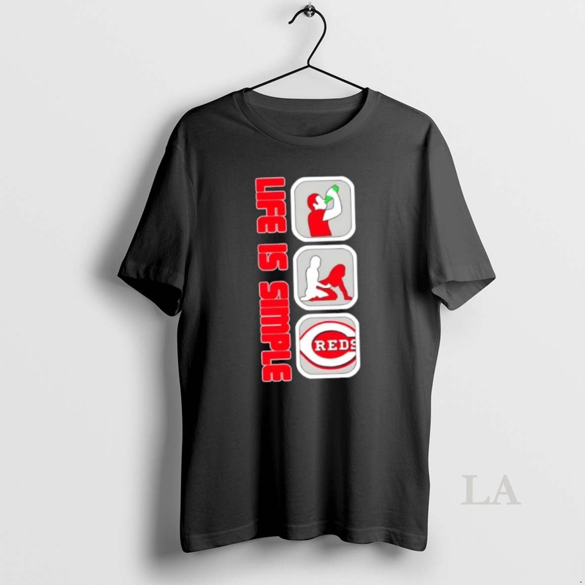 Original Cincinnati Reds Baseball Life Is Simple Shirt Hoodie Sweatshirt | PurePodTees.com