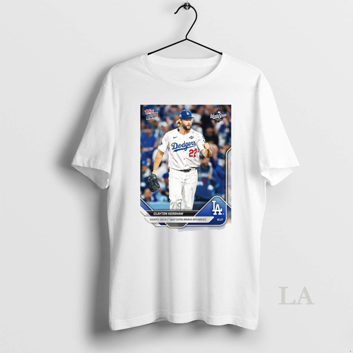 Original Clayton Kershaw 2025 Mlb Topps Los Angeles Dodgers Escapes Jam In 1st Mlb Extra Shirt Hoodie Sweatshirt