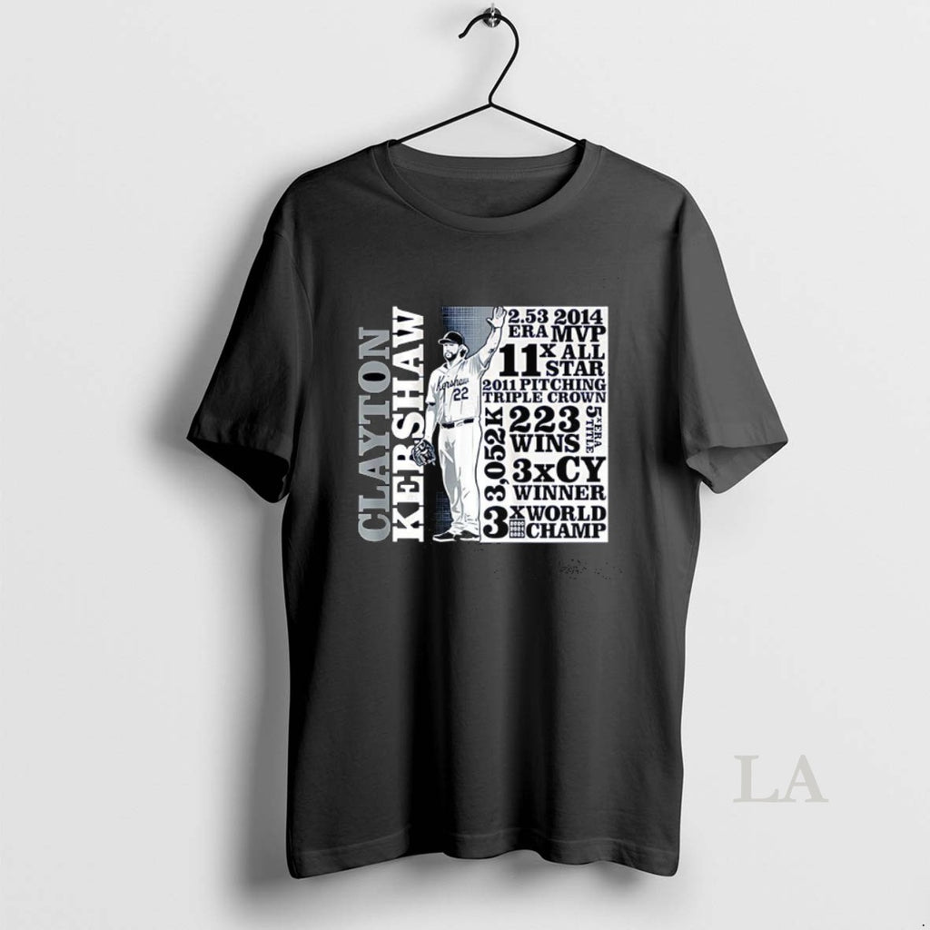 Original Clayton Kershaw Los Angeles Dodgers Baseball Goat List Shirt Hoodie Sweatshirt | PurePodTees.com