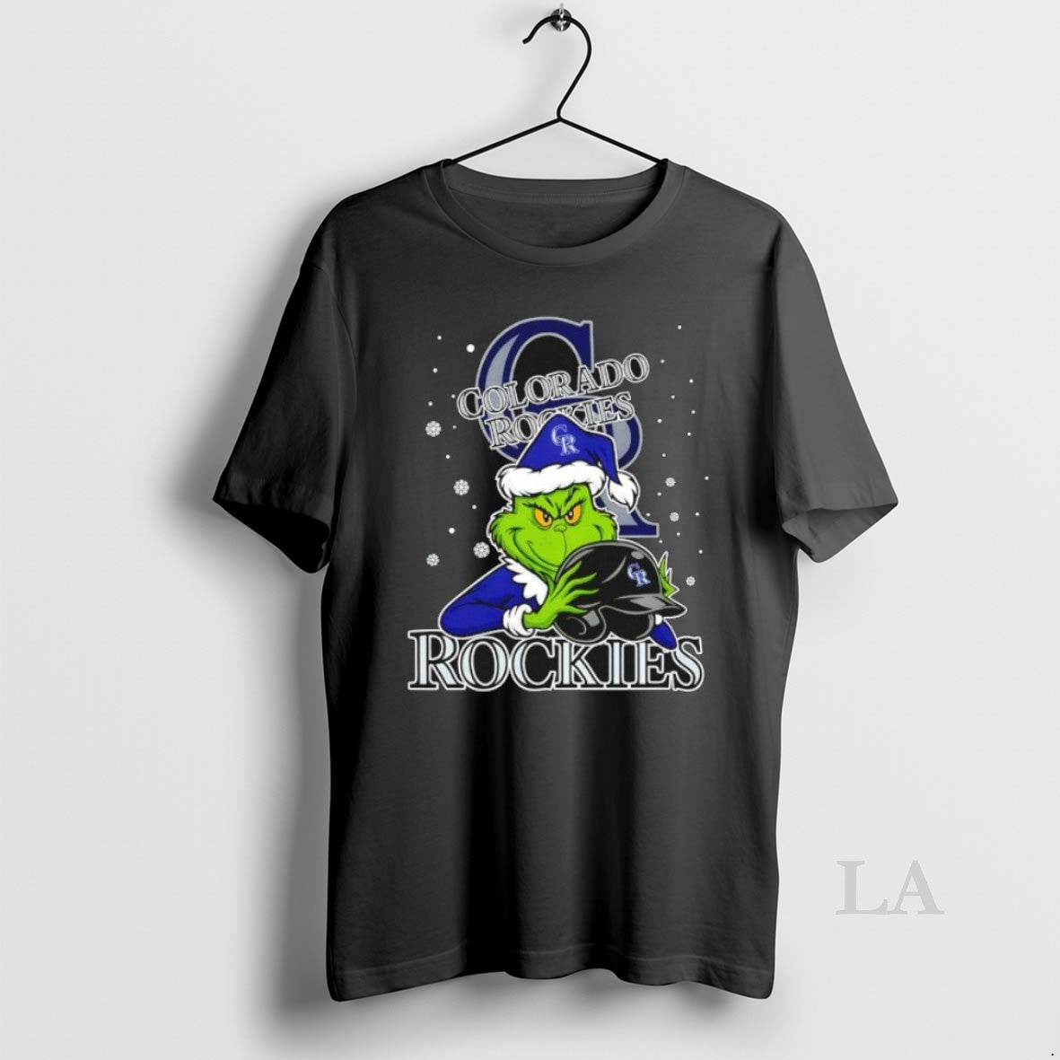 Original Colorado Rockies Baseball Grinch Holding Helmet Christmas Shirt Hoodie Sweatshirt | PurePodTees.com