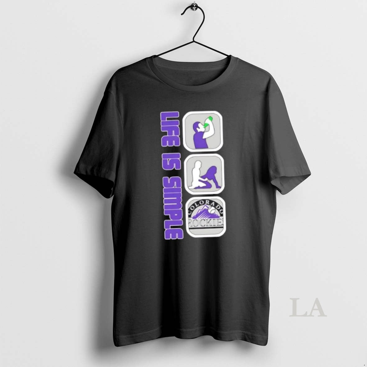 Original Colorado Rockies Baseball Life Is Simple Shirt Hoodie Sweatshirt | PurePodTees.com