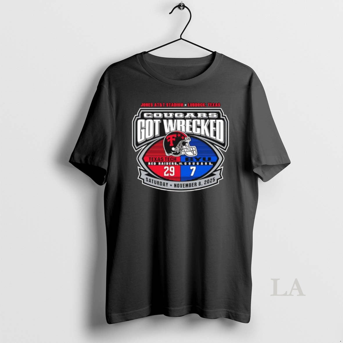 Original Cougars Got Wrecked Texas Tech Red Raiders And The Byu Cougars Jones Att Stadium Shirt Hoodie Sweatshirt