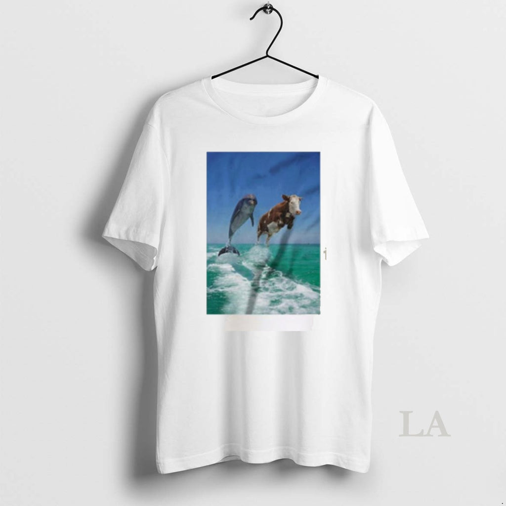 Original Cow And Dolphin Jumping Out Of Water