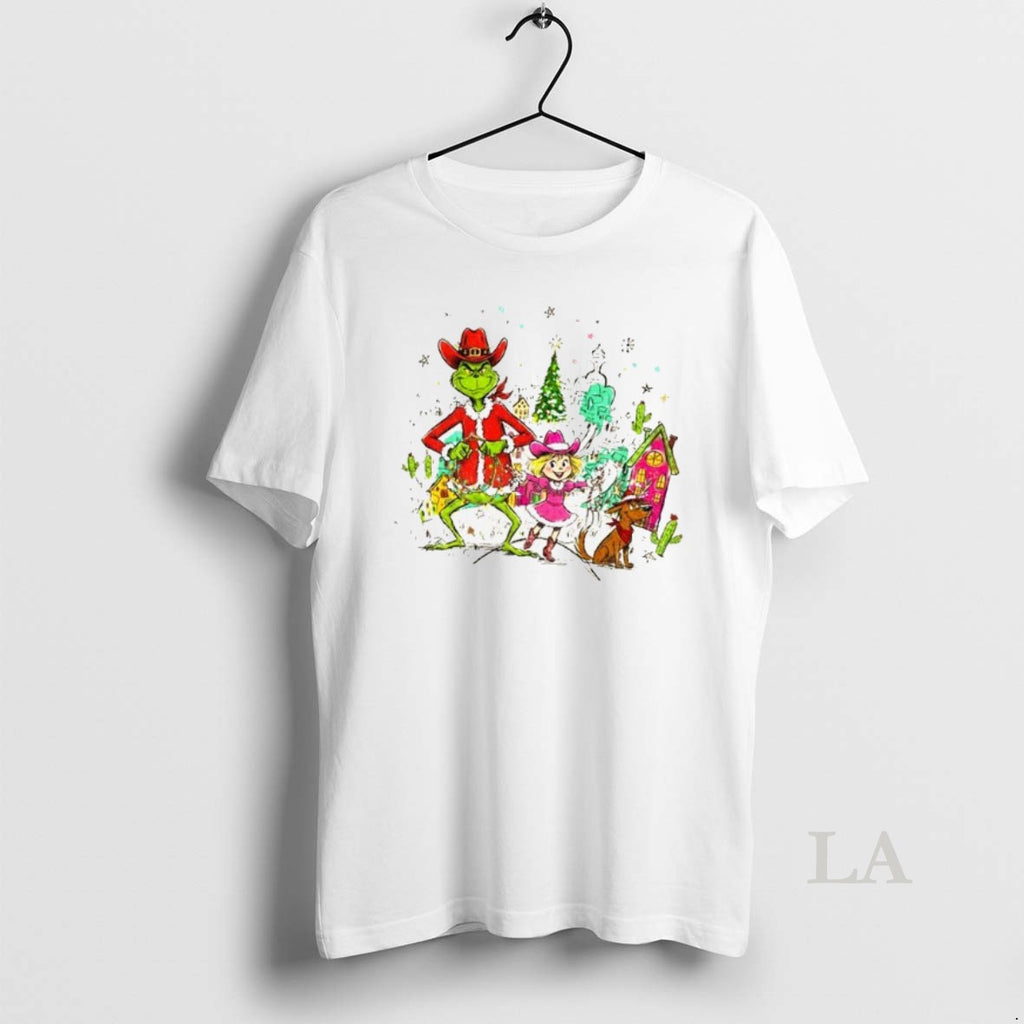 Original Cowgirl Cindy Lou And Max Western Grinch Christmas Shirt Hoodie Sweatshirt | PurePodTees.com