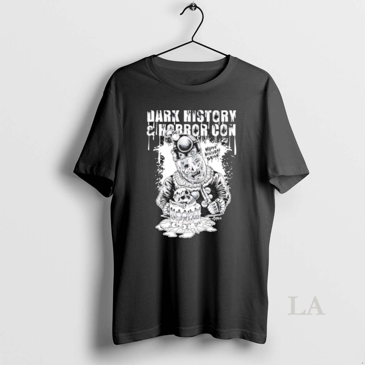 Original Dark History And Horror Con Happy Birthday Brian Shirt Hoodie Sweatshirt | PurePodTees.com