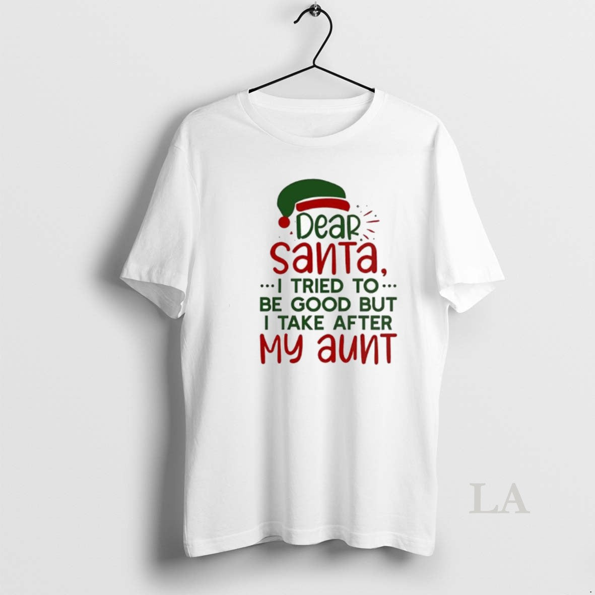 Original Dear Santa I Tried To Be Good But I Take After My Aunt Shirt Hoodie Sweatshirt | PurePodTees.com