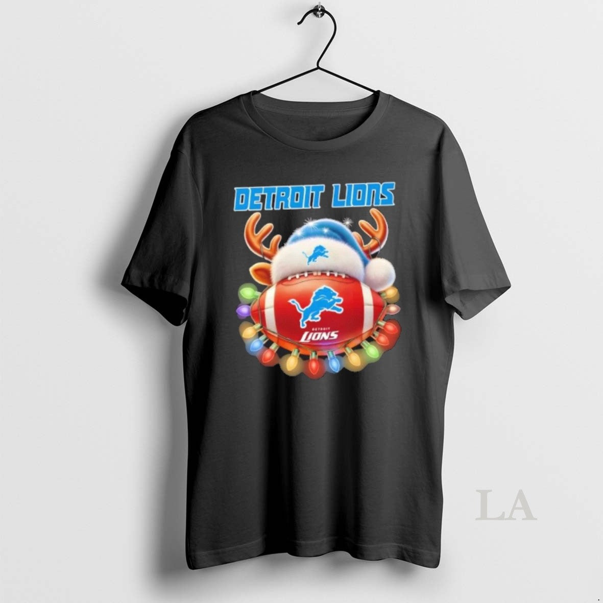 Original Detroit Lions Football Santa Hat Christmas Shirt Hoodie Sweatshirt | PurePodTees.com