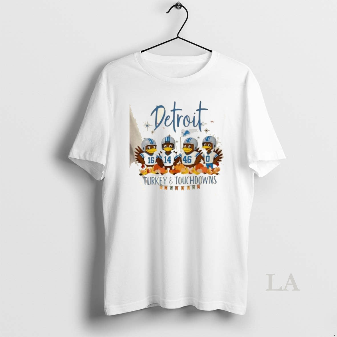 Original Detroit Lions Football Turkey And Touchdowns Thanksgiving Shirt Hoodie Sweatshirt | PurePodTees.com