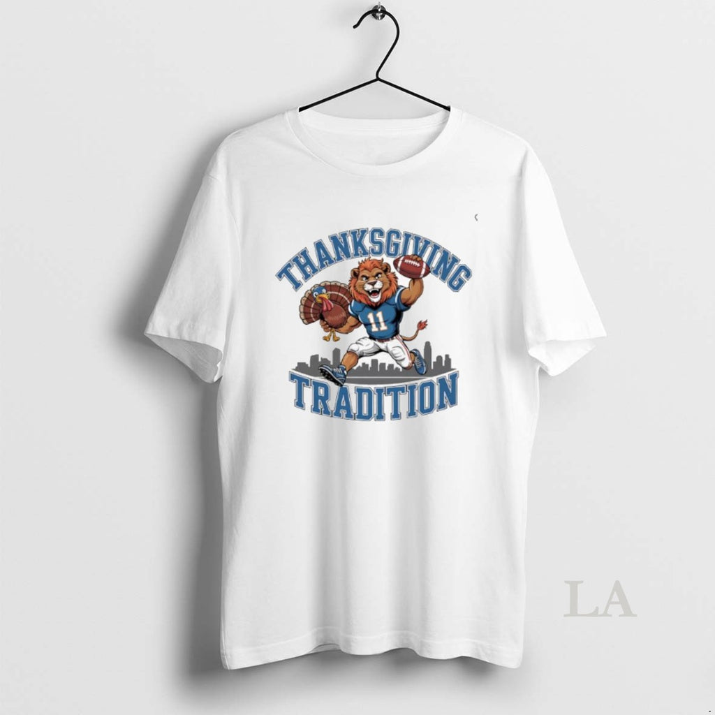 Original Detroit Lions Thanksgiving Game Day Tradition Logo Shirt Hoodie Sweatshirt | PurePodTees.com