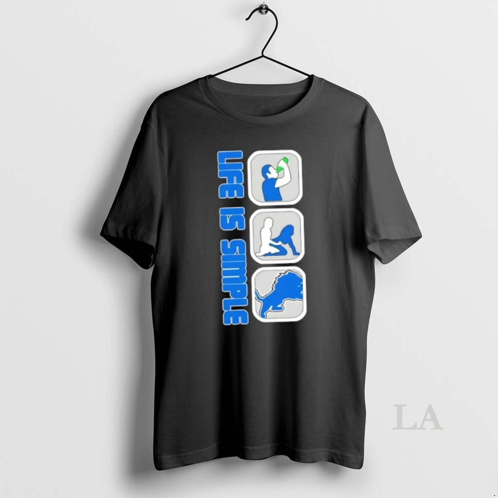 Original Detroit Lions Football Life Is Simple Shirt Hoodie Sweatshirt | PurePodTees.com