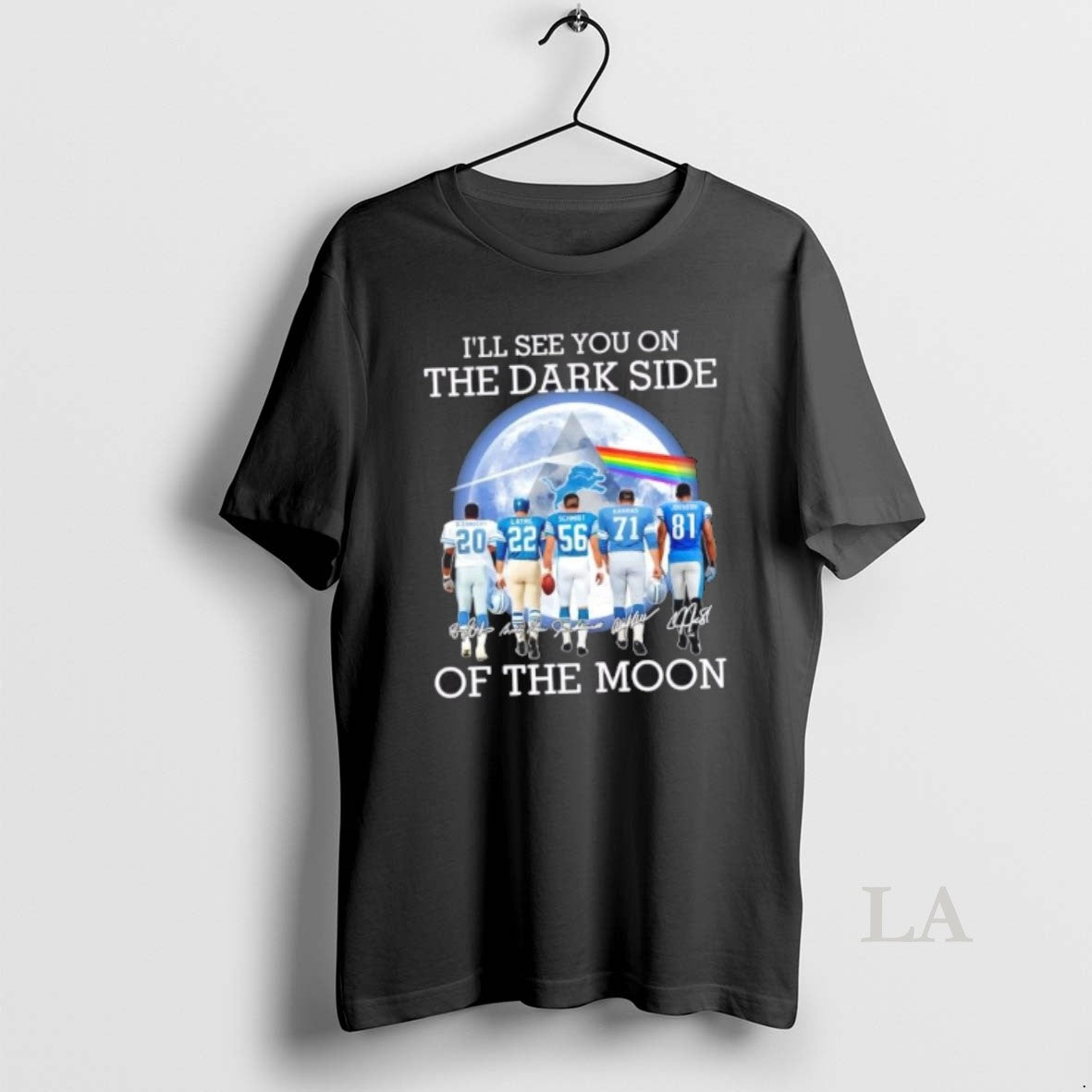 Original Detroit Lions Legends Ill See You On The Dark Side Of The Moon Shirt Hoodie Sweatshirt | PurePodTees.com