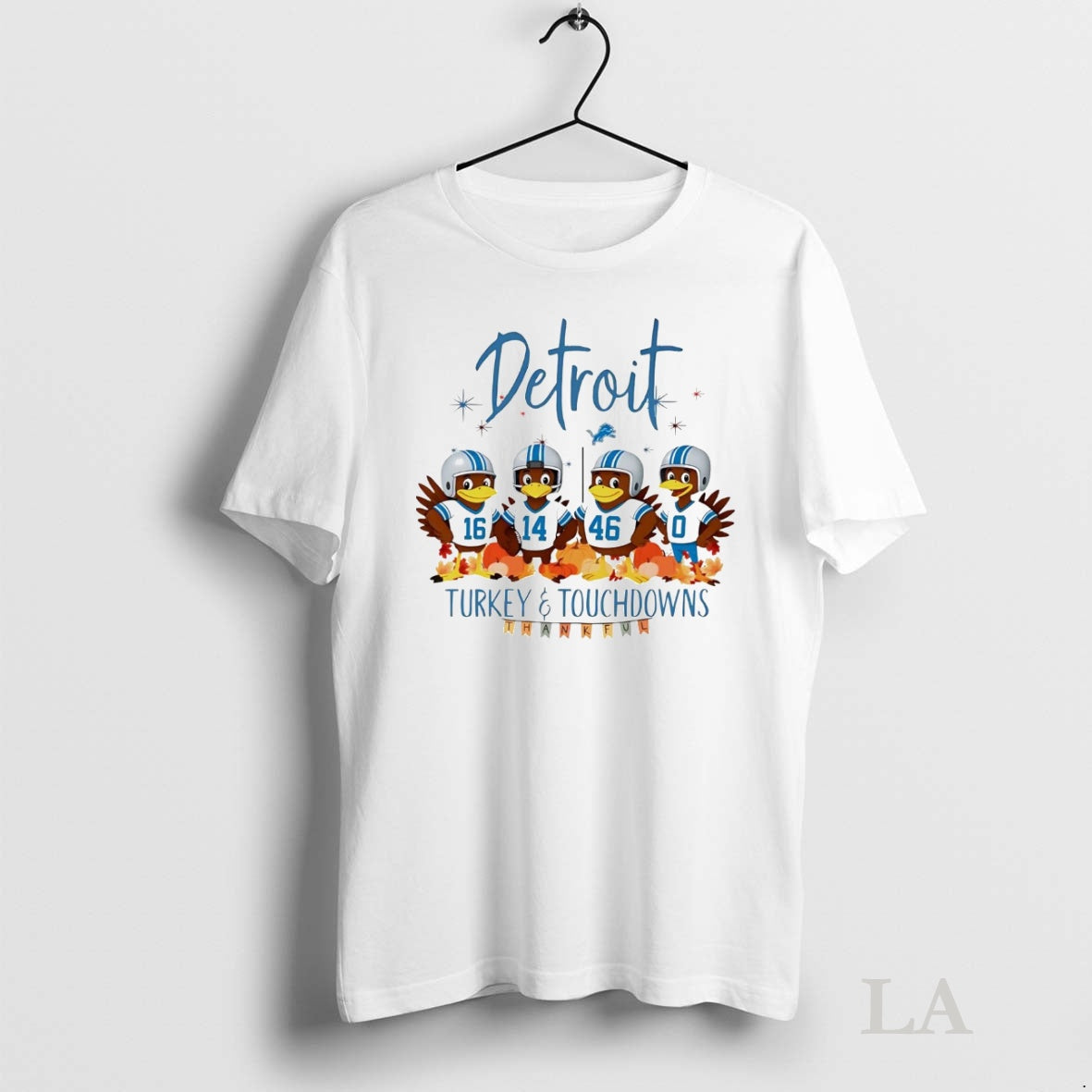 Original Detroit Lions Turkey And Touchdowns Players Thanksgiving Shirt Hoodie Sweatshirt | PurePodTees.com