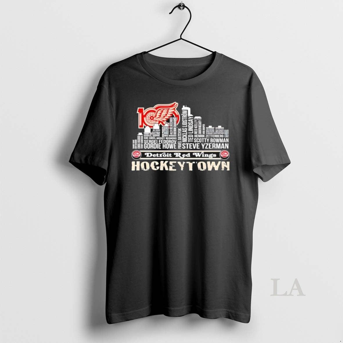 Original Detroit Red Wings Hockey Town Players Name Skyline Shirt Hoodie Sweatshirt | PurePodTees.com