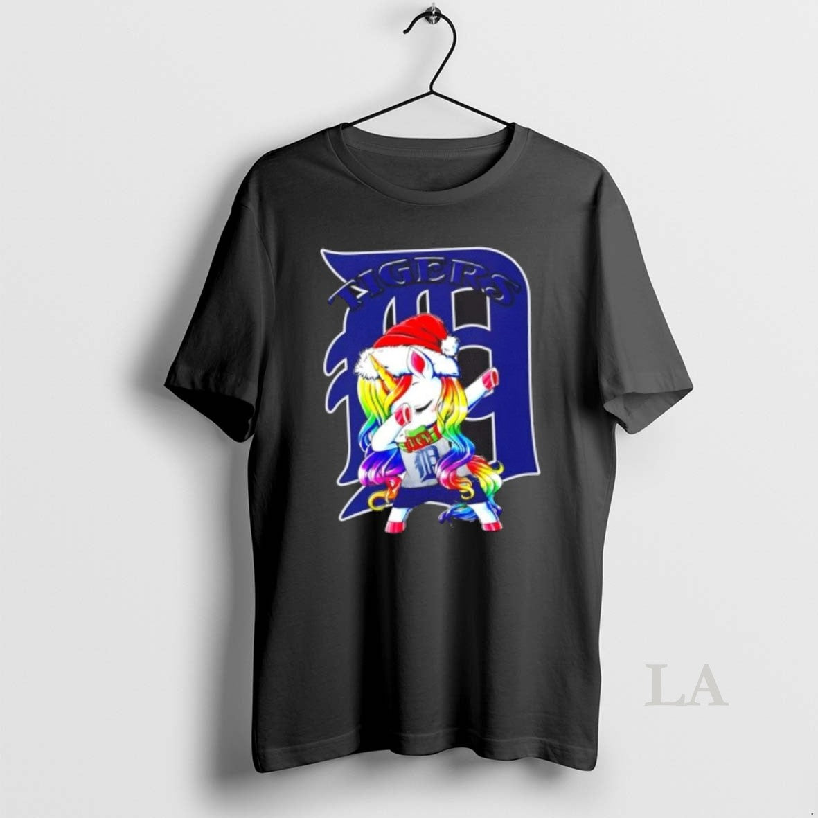 Original Detroit Tigers X Unicorn Santa Hat Dabbing Merry Christmas Shirt Hoodie Sweatshirt | PurePodTees.com