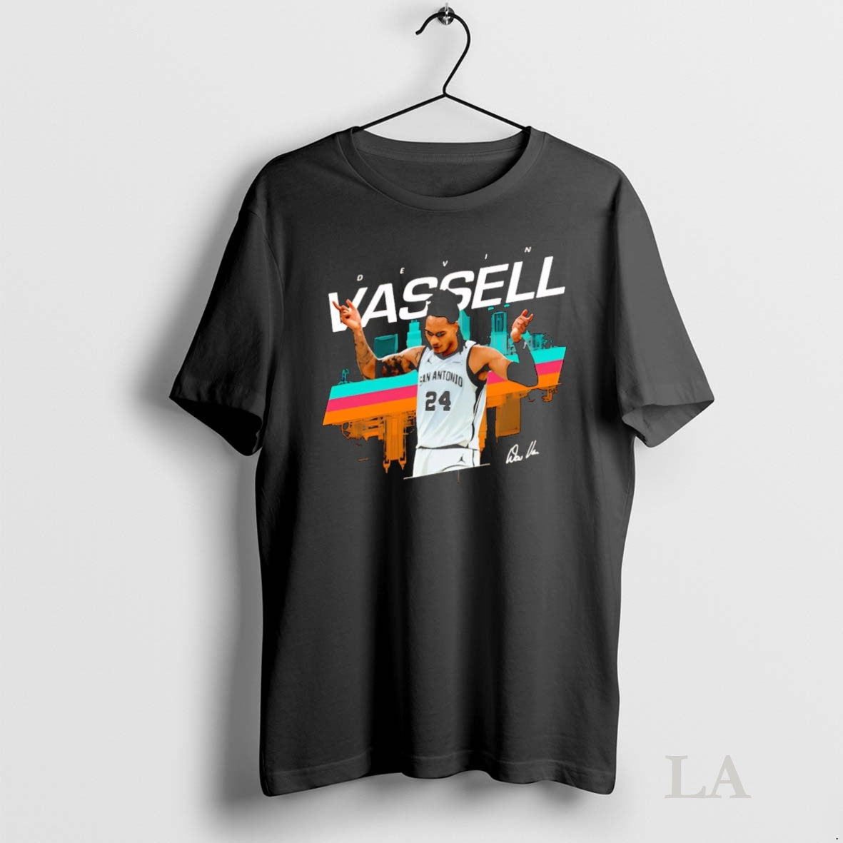 Original Devin Vassell Skyline Signature San Antonio Spurs Shirt Hoodie Sweatshirt | PurePodTees.com