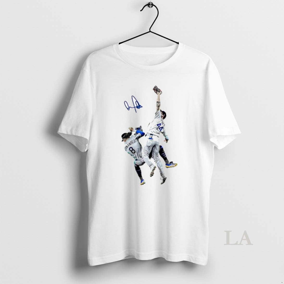 Original Dodgers Palyer Teoscar Hernandez And George Springer Graphic Signature Shirt Hoodie Sweatshirt | PurePodTees.com