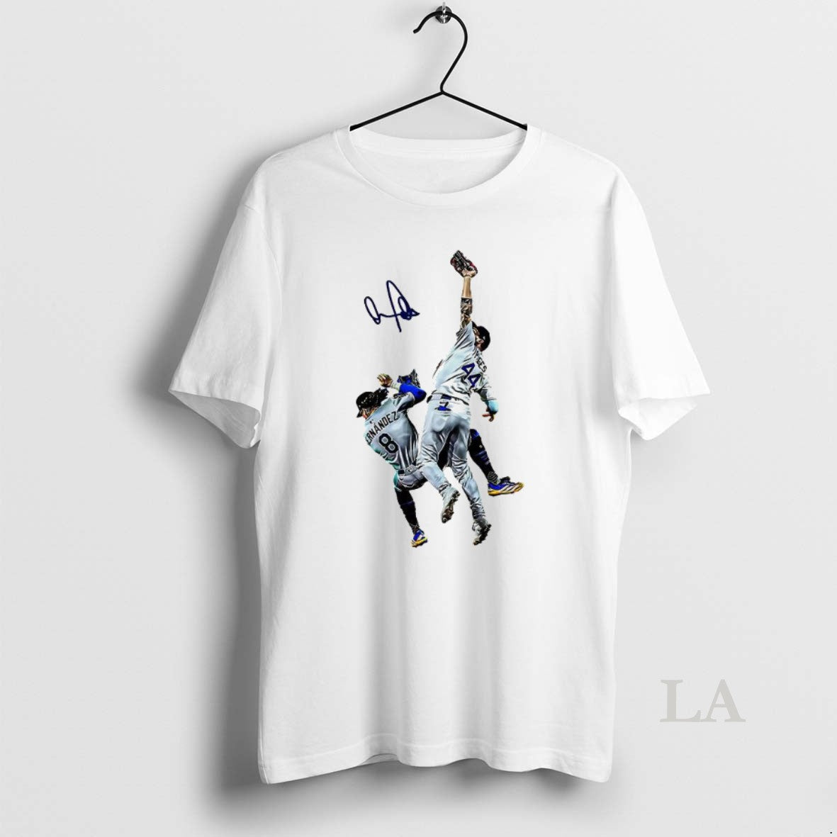 Original Dodgers Player Teoscar Hernandez And George Springer World Series 2025 Signature Shirt Hoodie Sweatshirt