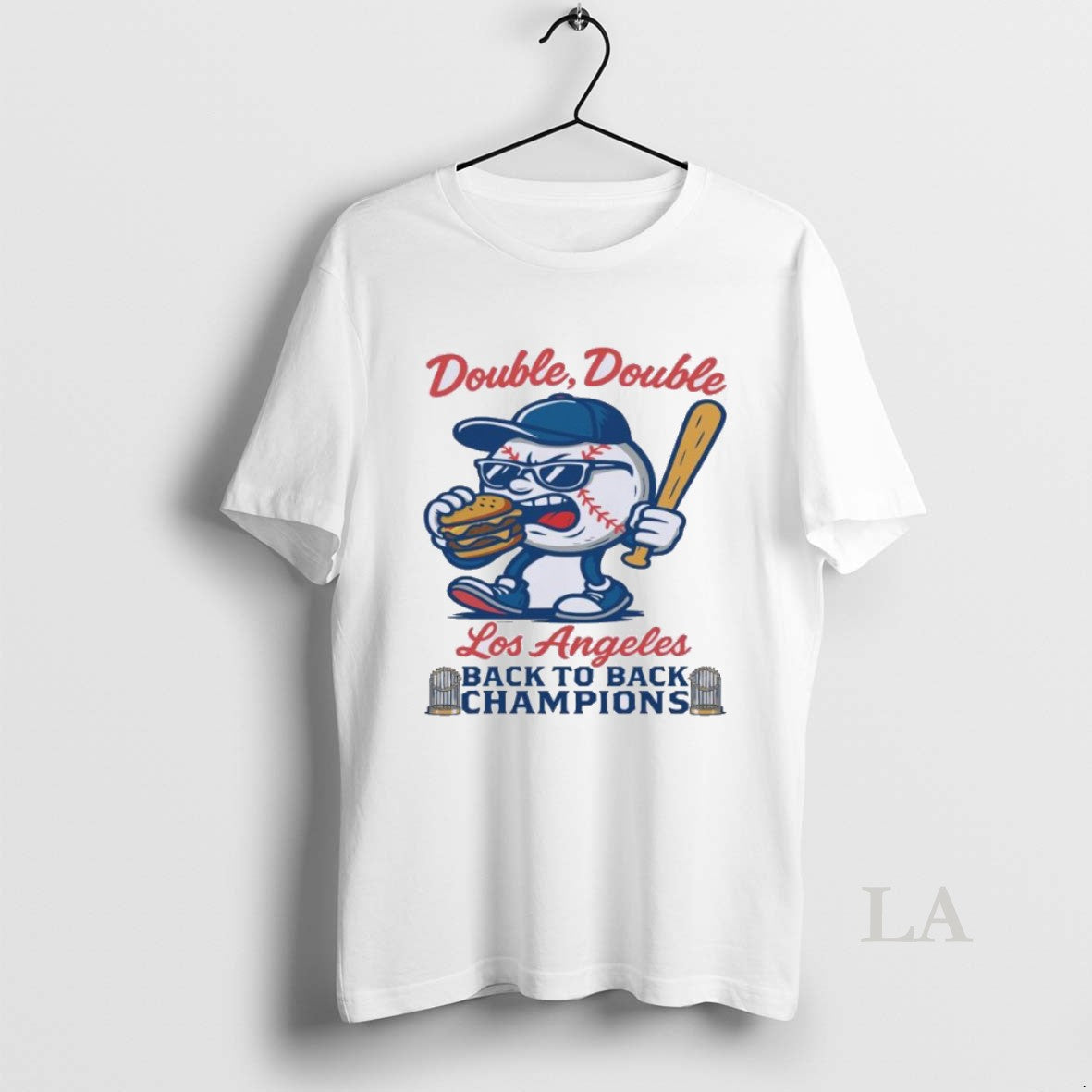 Original Double Double Los Angeles Dodgers Back To Back World Champions Shirt Hoodie Sweatshirt | PurePodTees.com