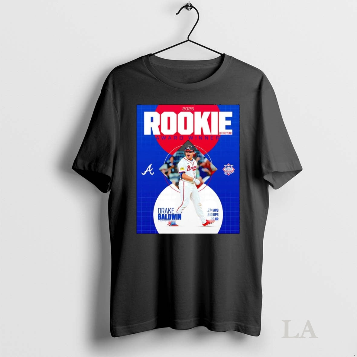 Original Drake Baldwin 2025 Rookie Of The Year Award Winner Shirt Hoodie Sweatshirt | PurePodTees.com