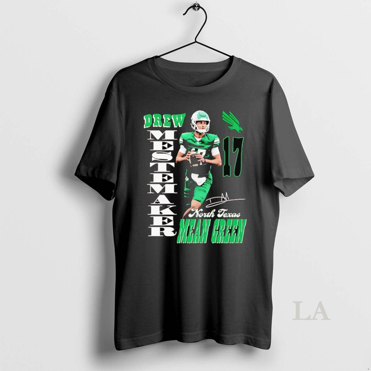 Original Drew Mestemaker Portrait North Texas Mean Green Shirt Hoodie Sweatshirt | PurePodTees.com