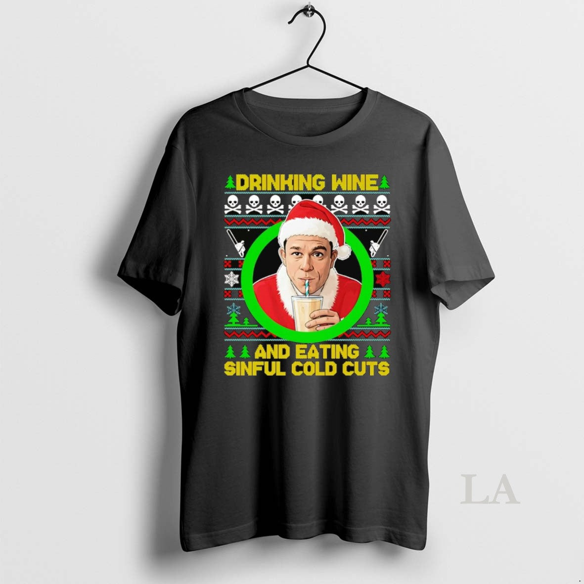 Original Ed Gein Drinking Wine And Eating Sinful Cold Cuts Christmas Shirt Hoodie Sweatshirt | PurePodTees.com