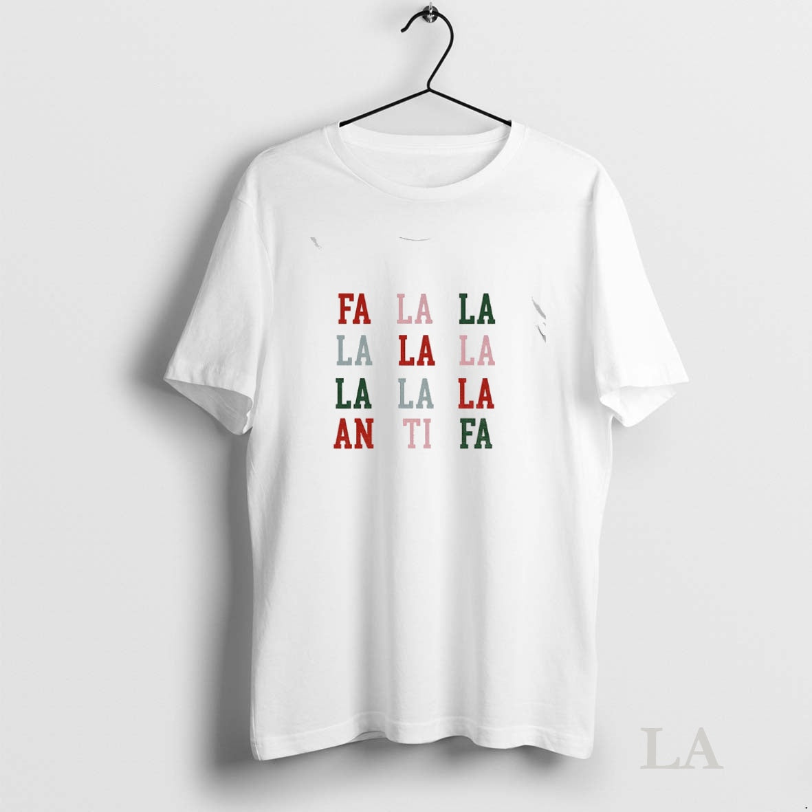 Original Fa La La La Antifa Anti Fascism Political Protest Christmas Shirt Hoodie Sweatshirt | PurePodTees.com