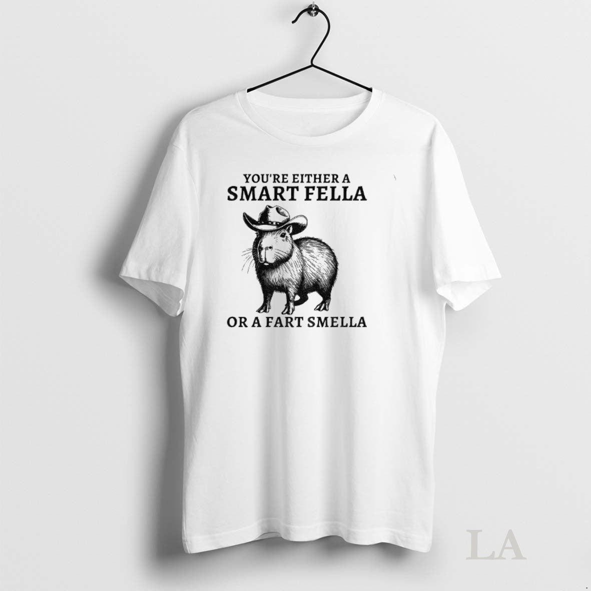 Original Fella Capybara 90s Youre Either A Smart Fella Or A Fart Smella Shirt Hoodie Sweatshirt | PurePodTees.com