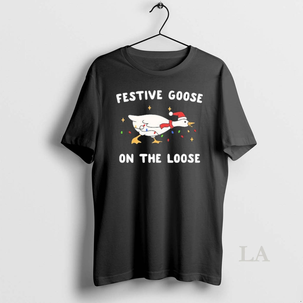 Original Festive Goose On The Loose Shirt Hoodie Sweatshirt | PurePodTees.com
