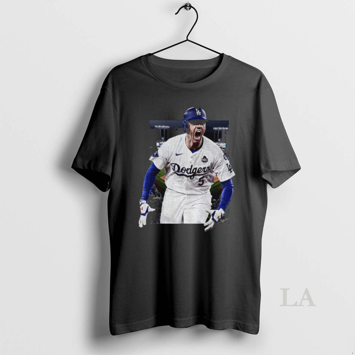 Original Freddie Freeman Los Angeles Baseball Screaming Photo Shirt Hoodie Sweatshirt | PurePodTees.com