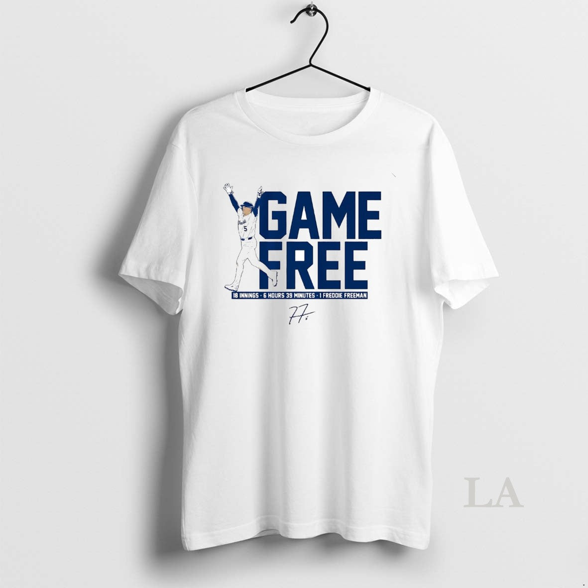 Original Freddie Freeman Game Free 18 Innings 6 Hours 39 Minutes Shirt Hoodie Sweatshirt | PurePodTees.com