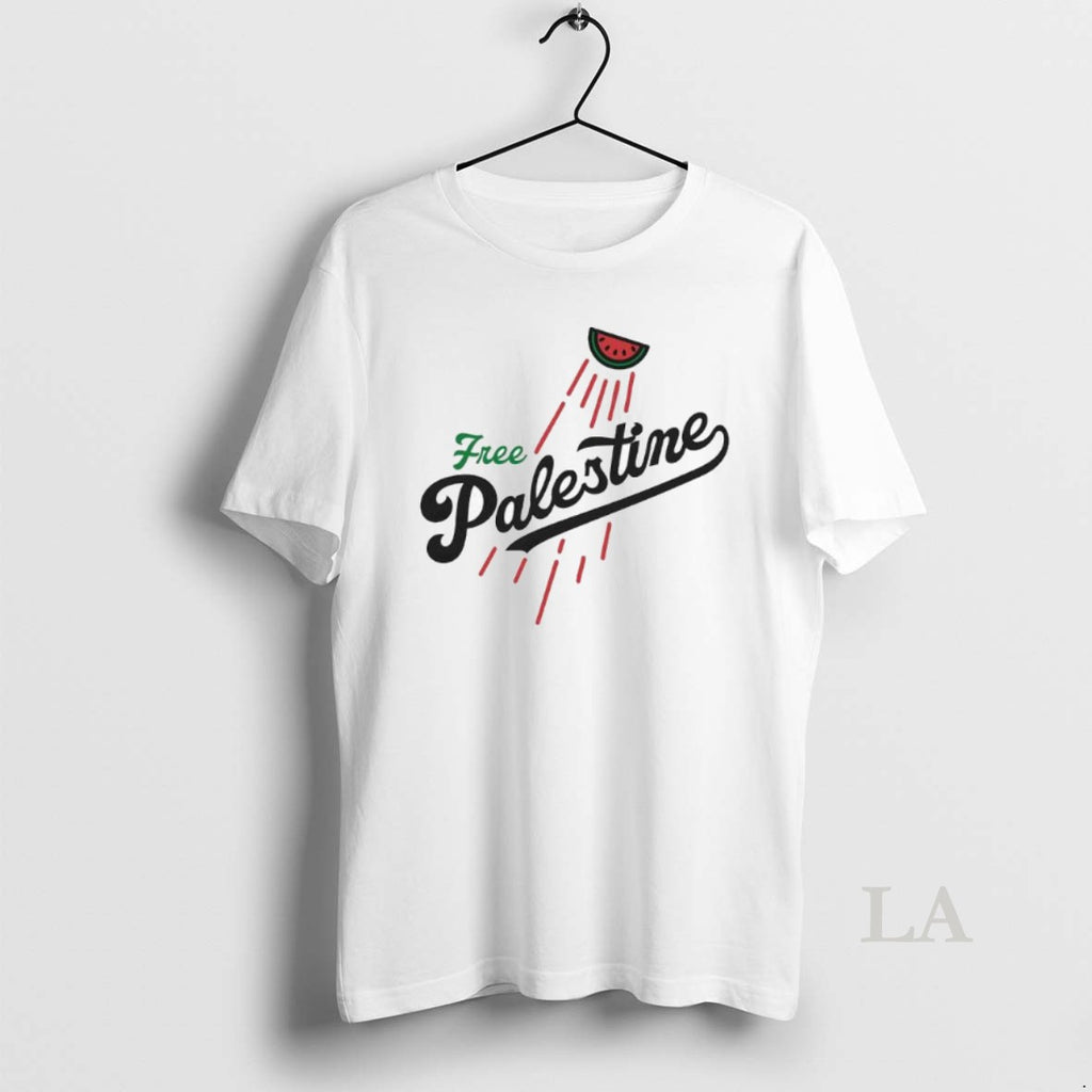 Original Free Palestine X Los Angeles Dodgers Baseball Team Logo Graphic Shirt Hoodie Sweatshirt | PurePodTees.com