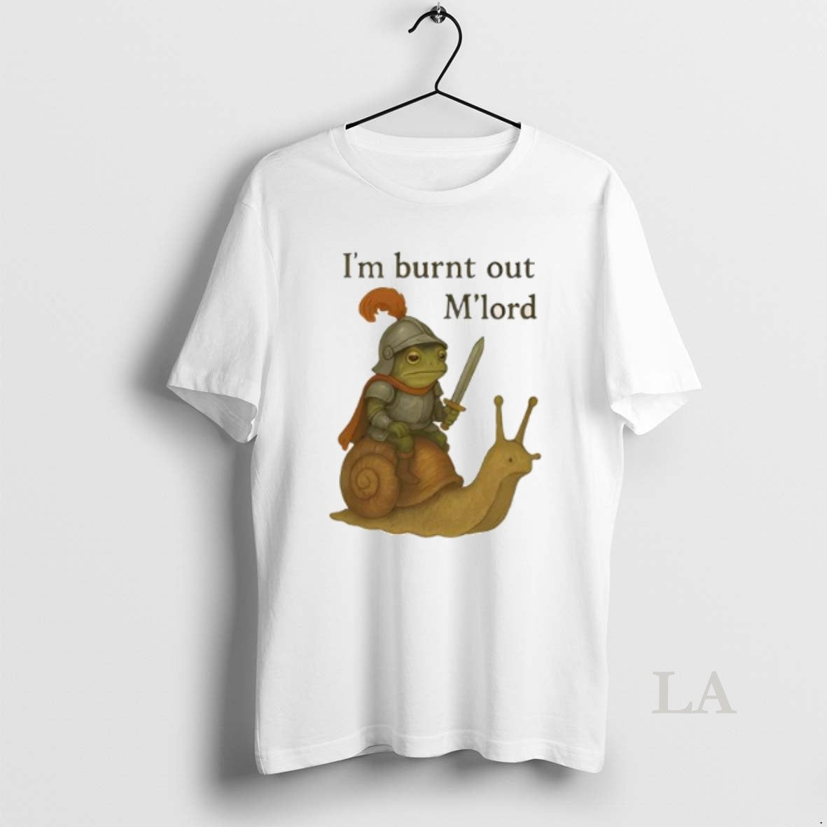 Original Frog Knight On A Snail Im Burnt Out Mlord Shirt Hoodie Sweatshirt | PurePodTees.com