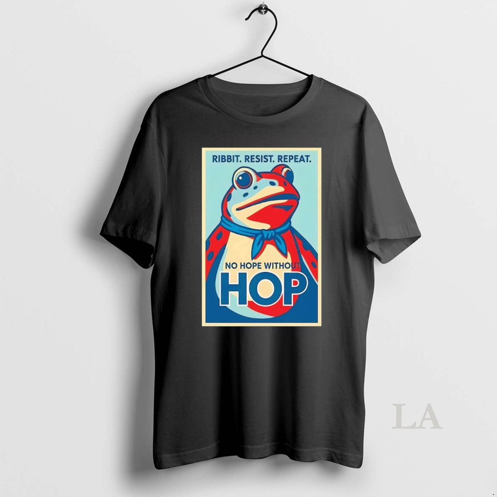 Original Frog Ribbit Resist Repeat No Hope Without Hop Shirt Hoodie Sweatshirt | PurePodTees.com