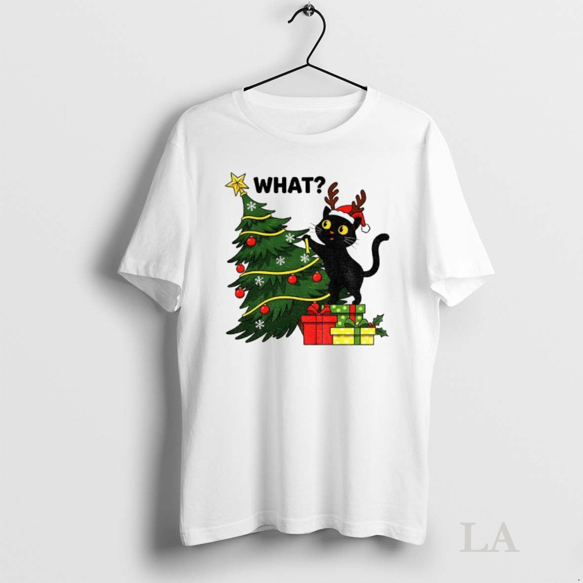 Original Funny Cat Christmas What Christmas Tree Knocked Over Shirt Hoodie Sweatshirt | PurePodTees.com