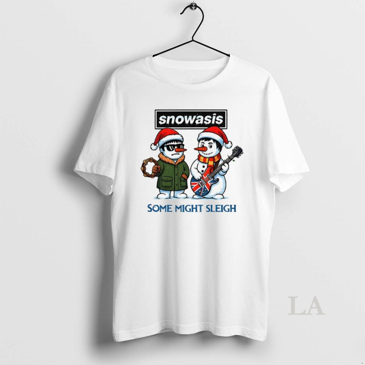 Original Funny Christmas Snowasis Some Might Sleigh Snowman Rock Band Parody Shirt Hoodie Sweatshirt | PurePodTees.com