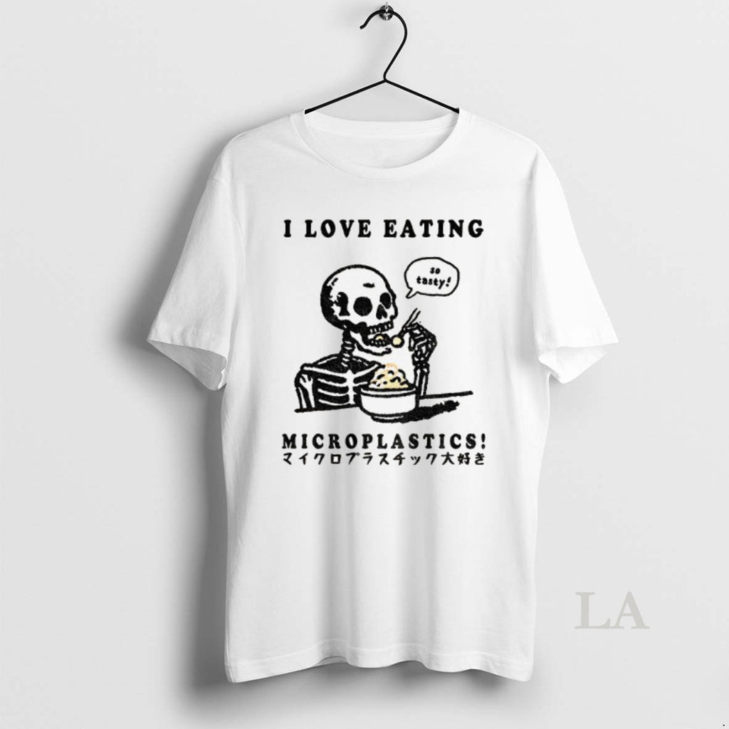 Original Funny Skeleton So Tasty I Love Eating Microplastics