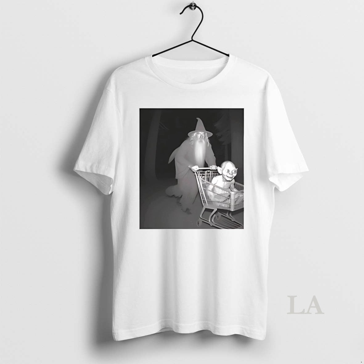 Original Gandalf Pushing Gollum In Shopping Cart Photo Shirt Hoodie Sweatshirt | PurePodTees.com