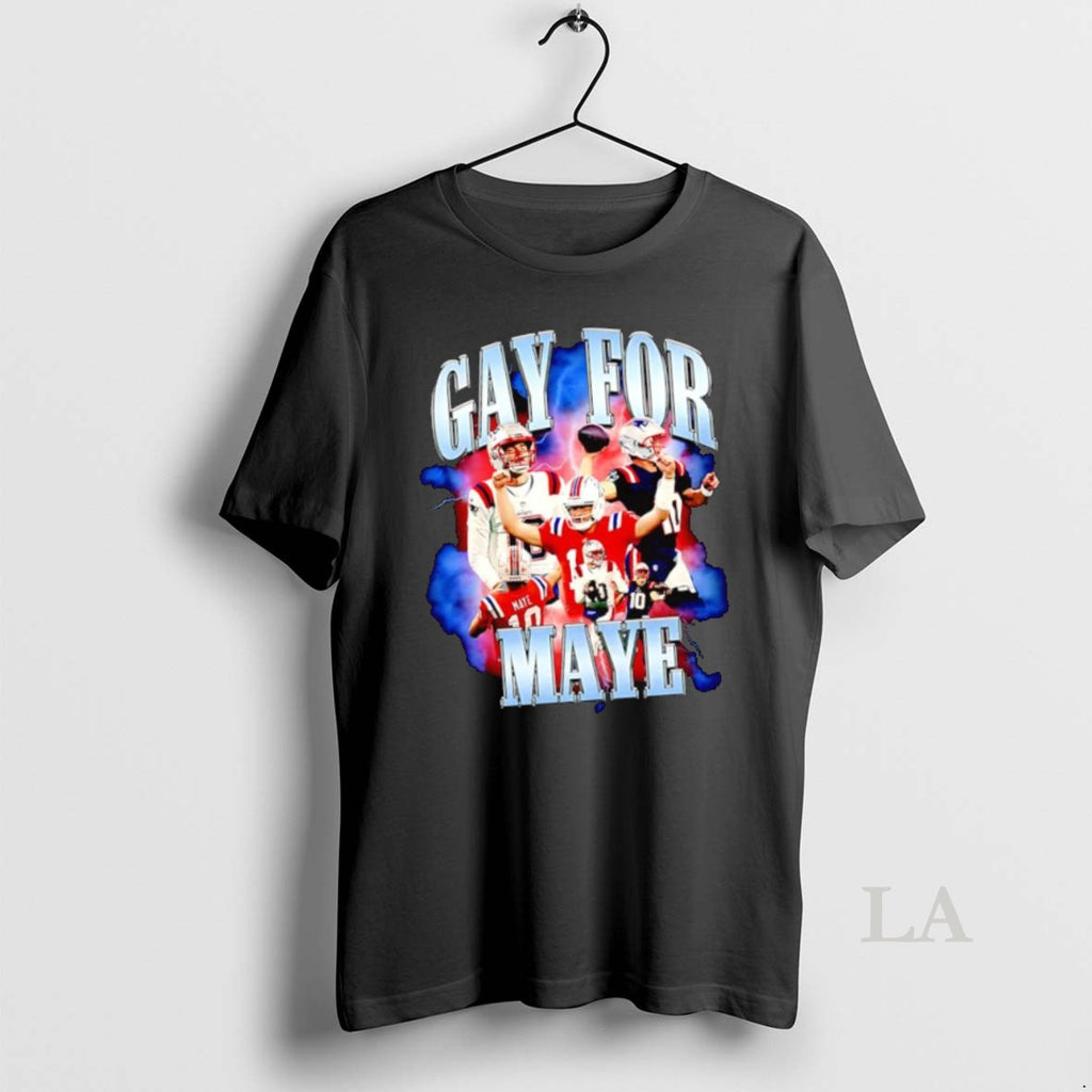 Original Gay For Drake Maye Player Fan Graphic Shirt Hoodie Sweatshirt | PurePodTees.com