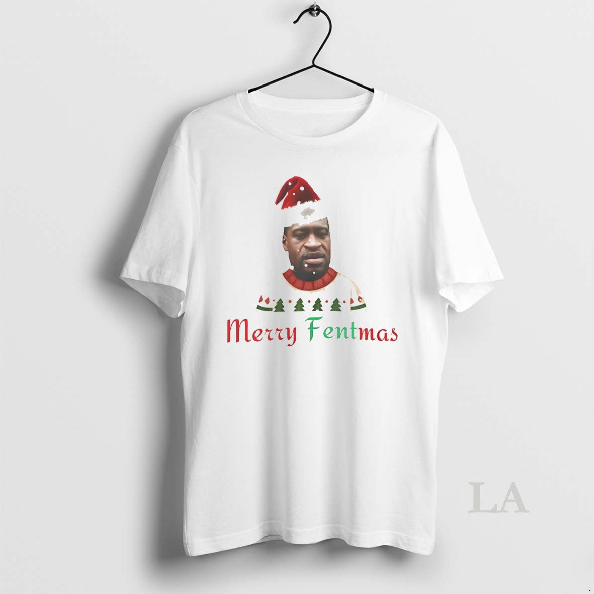 Original George Floyd Merry Fentmas Merry Christmas White Shirt Hoodie Sweatshirt | PurePodTees.com