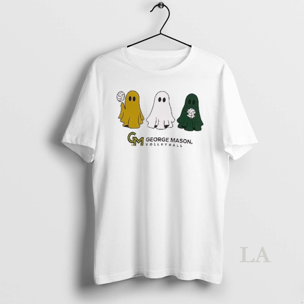 Original George Mason Athletics Ghost Volleyball Mascot Halloween 2025 Shirt Hoodie Sweatshirt | PurePodTees.com