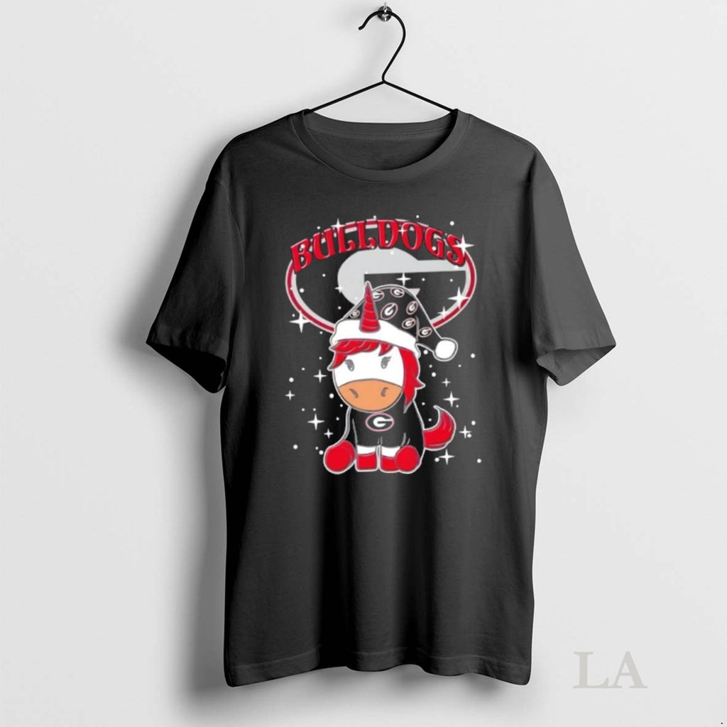 Original Georgia Bulldogs Football X Unicorn Merry Christmas Shirt Hoodie Sweatshirt | PurePodTees.com