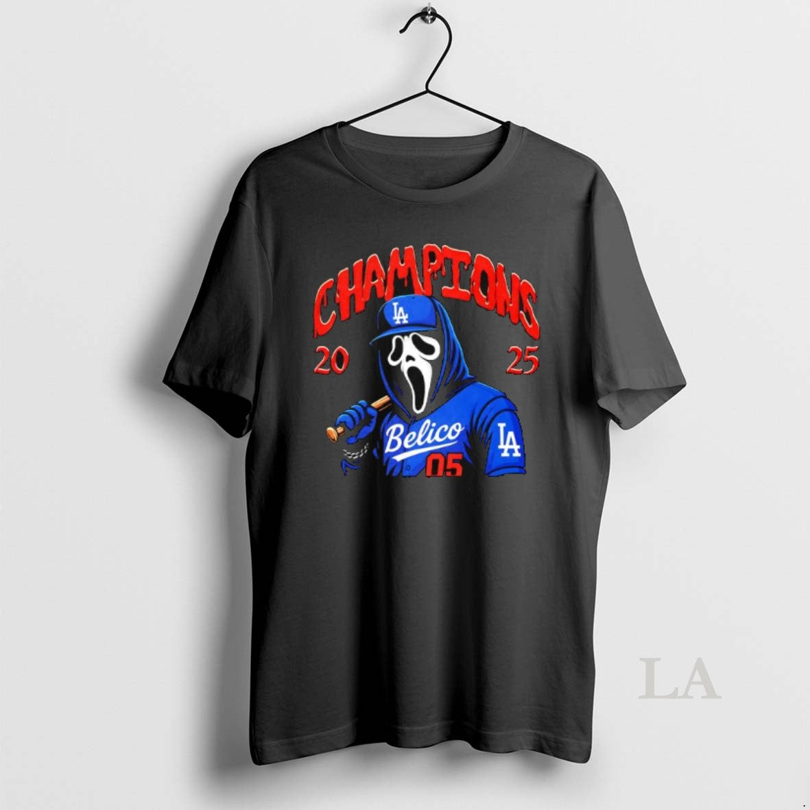 Original Ghostface Los Angeles Dodgers Horror Player Champions 2025 Graphic 1 Shirt Hoodie Sweatshirt | PurePodTees.com