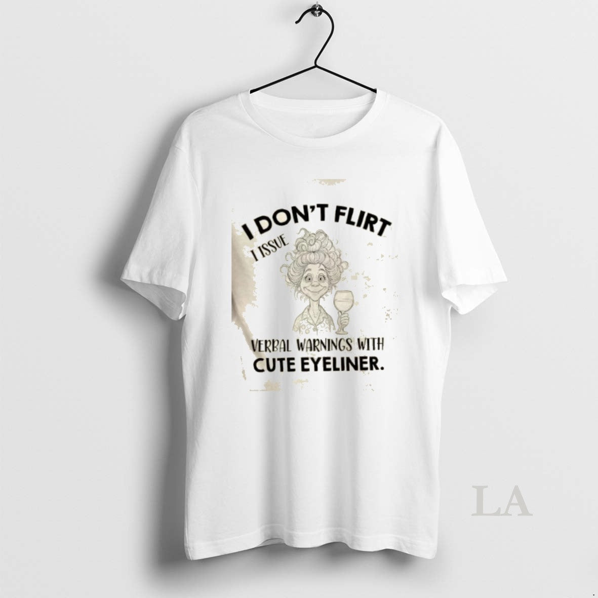 Original Girl I Dont Flirt I Issue Verbal Warnings With Cute Eyeliner Shirt Hoodie Sweatshirt | PurePodTees.com
