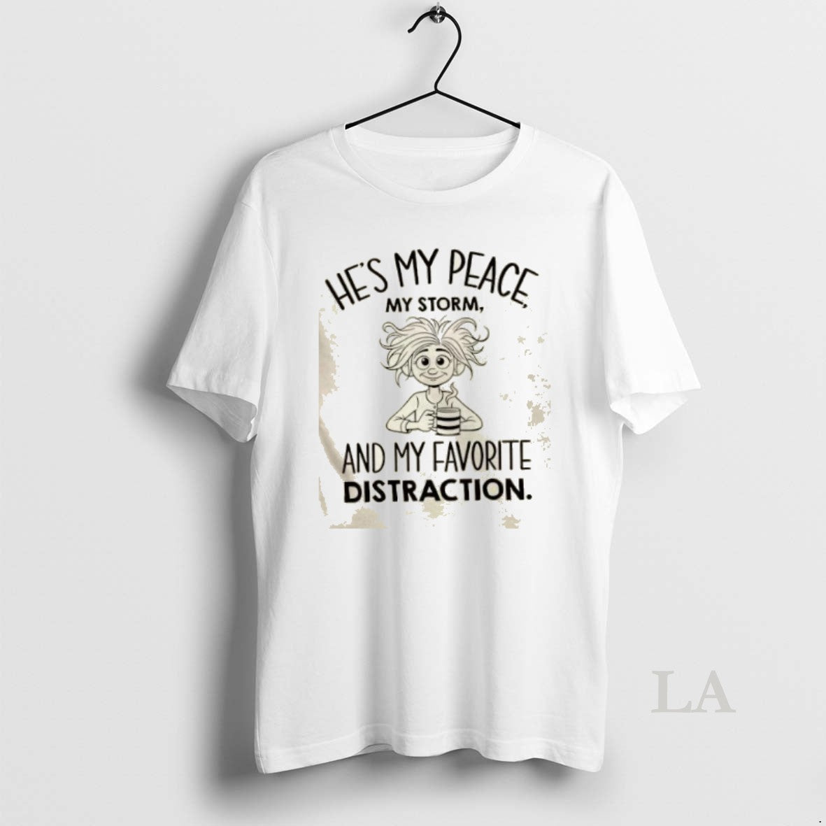 Original Girl Romantic Couples Hes My Peace My Storm Favorite Distraction Shirt Hoodie Sweatshirt | PurePodTees.com