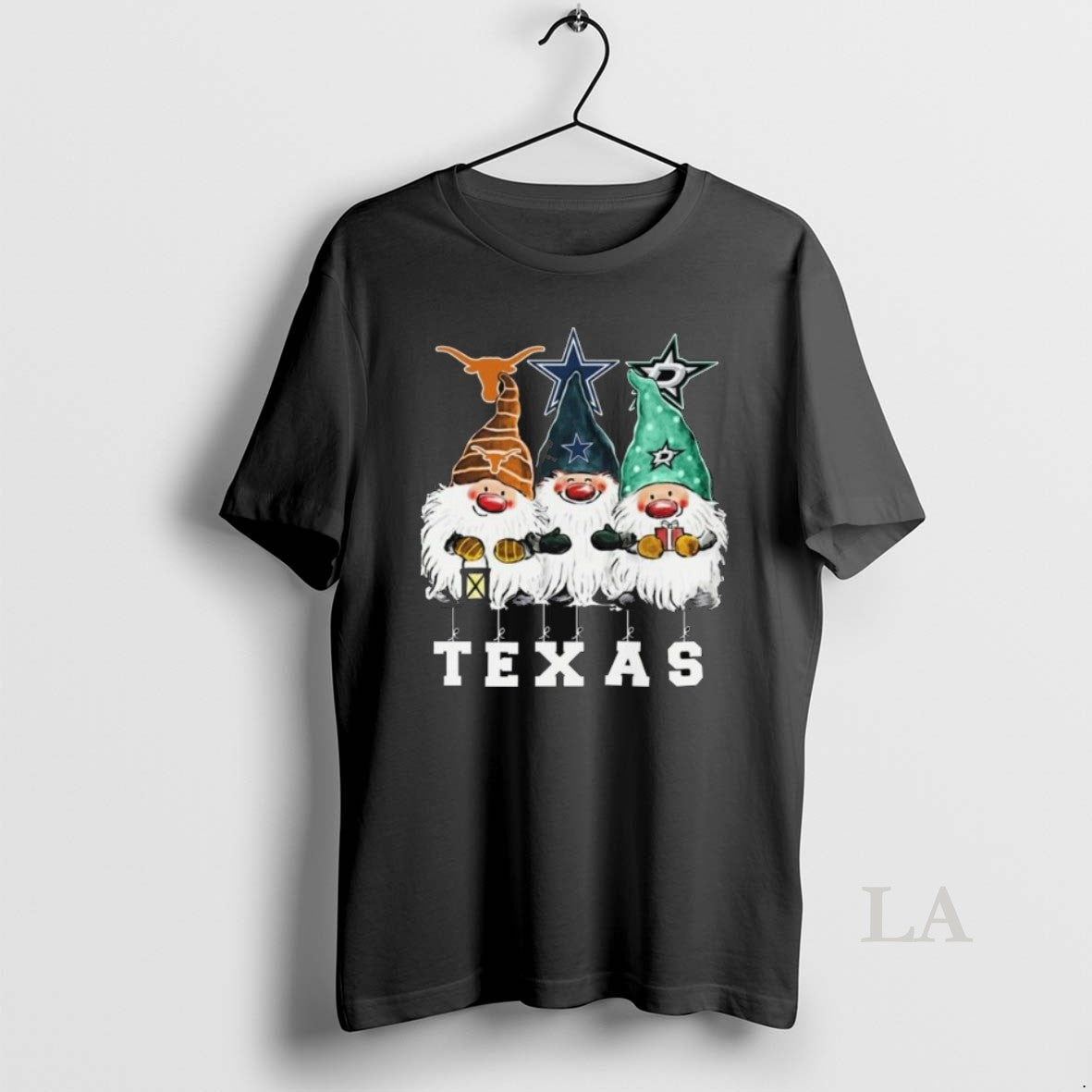 Original Gnome X Texas City Sports Team Longhorns Cowboys And Stars Merry Christmas 2025 Long Shirt Hoodie Sweatshirt