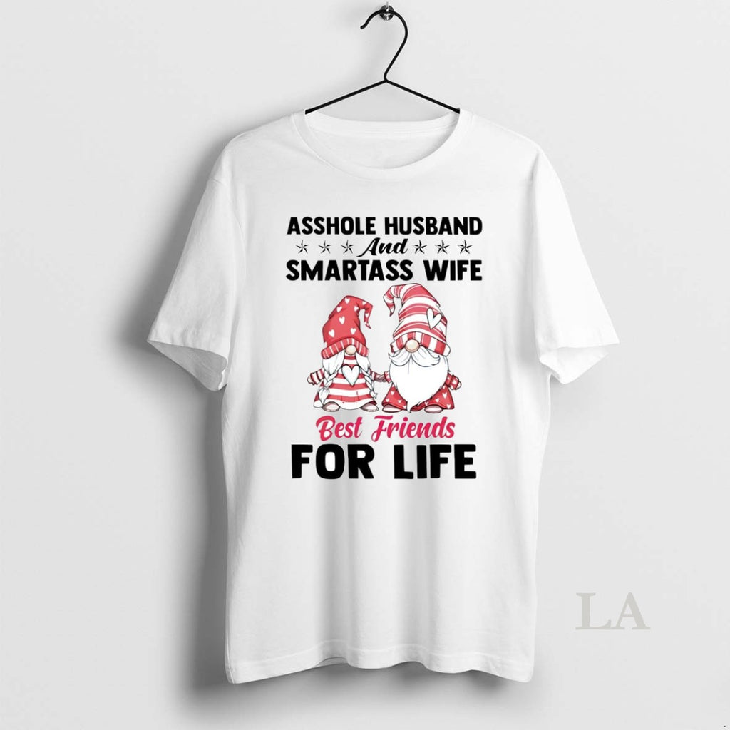 Original Gnomes Asshole Husband And Smartass Wife Best Friends For Life Shirt Hoodie Sweatshirt | PurePodTees.com