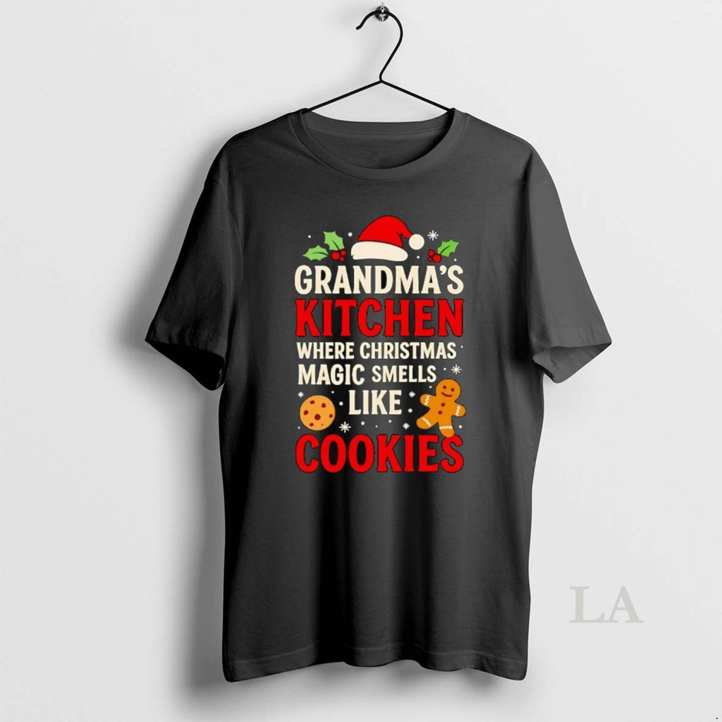 Original Grandmas Kitchen Where Christmas Magic Smells Like Cookies Shirt Hoodie Sweatshirt | PurePodTees.com