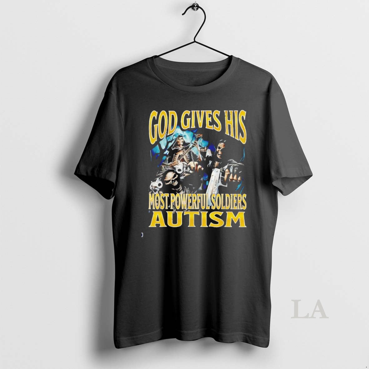 Original Grim Reaper God Gives His Most Powerful Soldiers Autism Shirt Hoodie Sweatshirt | PurePodTees.com