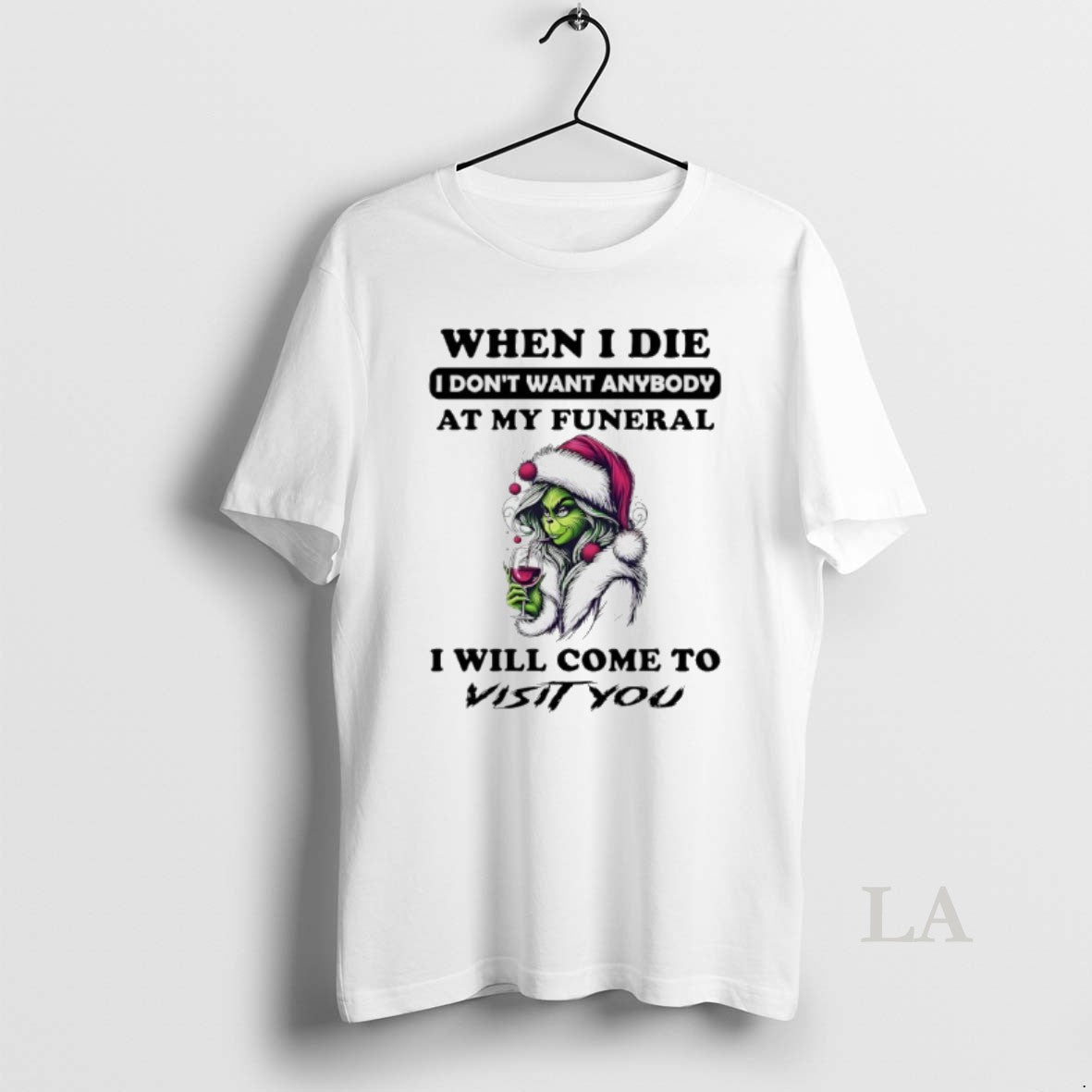 Original Grinch Christmas Champagne When I Die I Dont Want Anybody At My Funeral Shirt Hoodie Sweatshirt | PurePodTees.com